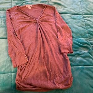 Motherhood Women's Long Sleeve Purple Top